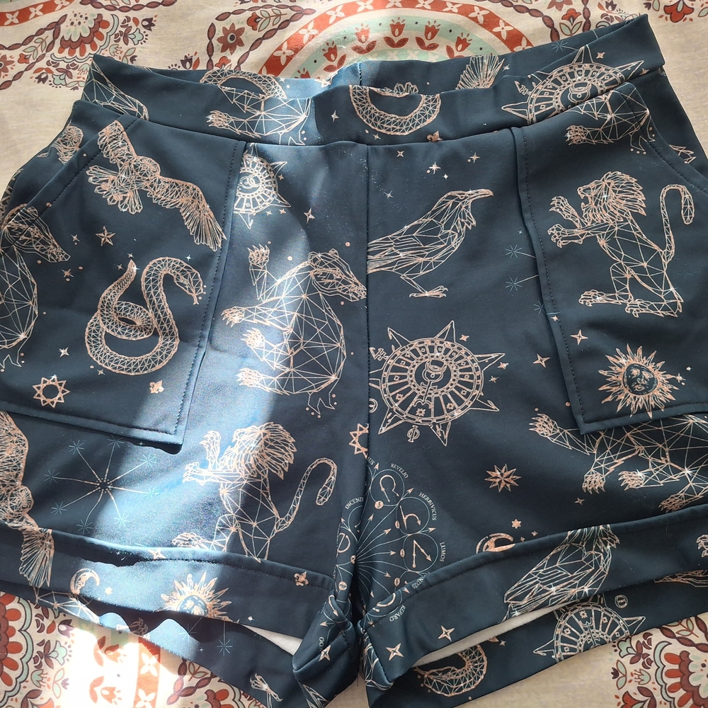 Blackmilk Teal Zodiac High Waist Shorts